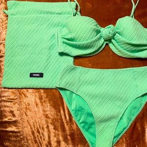 Triangl XL Neon Green Bikini and Bag